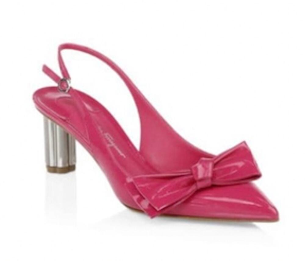 Salvatore Ferragamo Aulla 55 Patent Leather Slingback Pumps